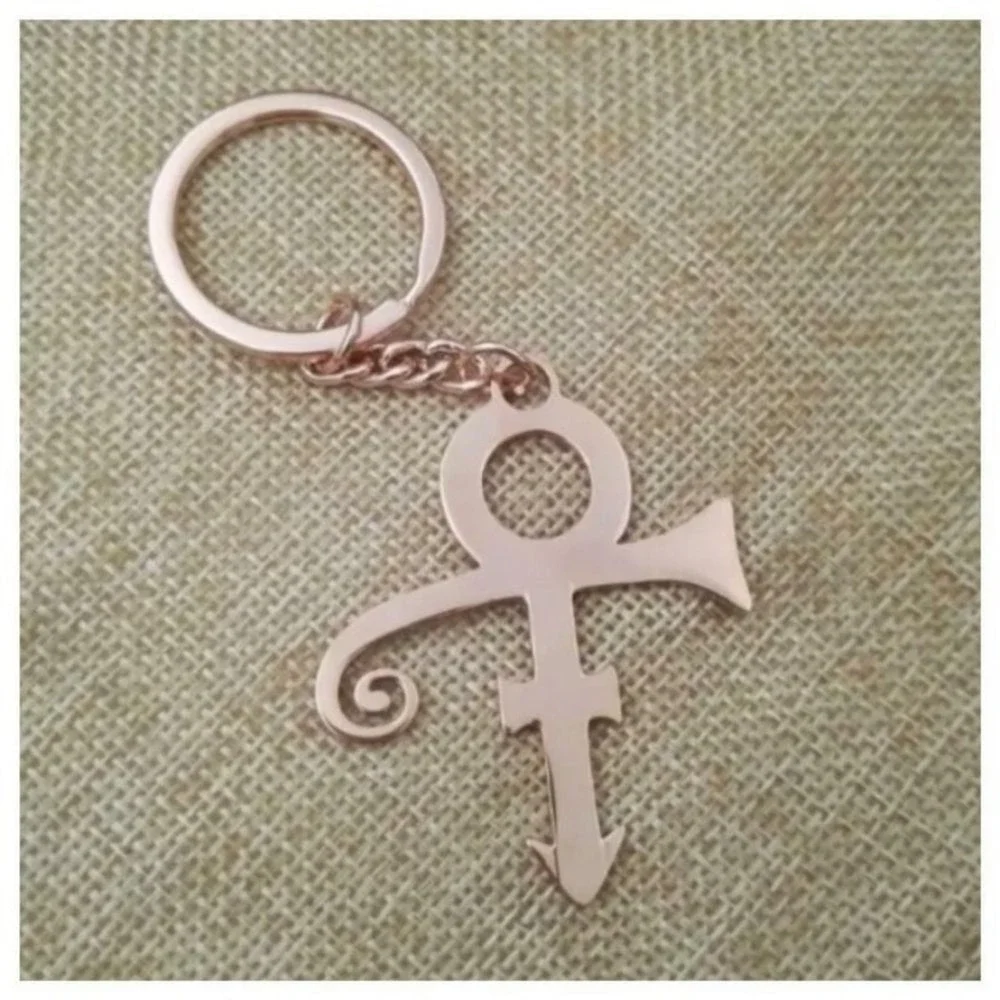 Prince Symbol Keychain Rose Gold Artist Love Symbol Music Purple Rain Fan Gift